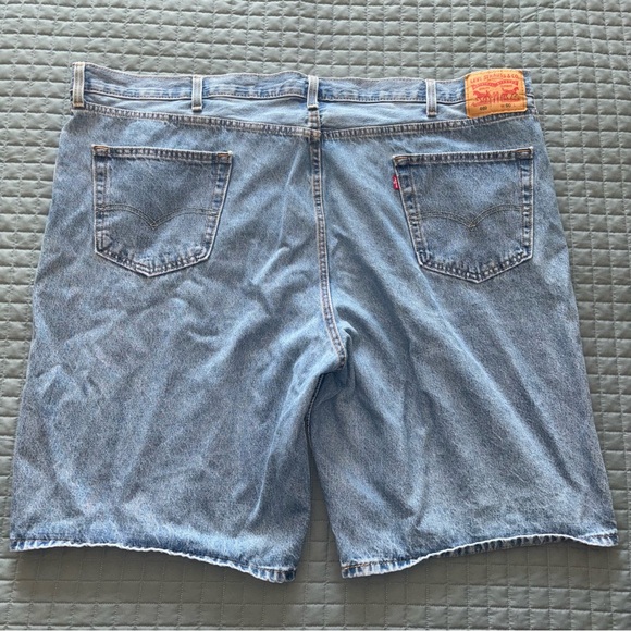 Mens Levis 469 Big Tall Five Pocket Loose Fit Blue Denim Shorts Size 50 - (J02A) - Picture 1 of 10